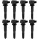 SCITOO Ignition Coil Coils Pack fits for Porsche Cayenne 4.5L 2003-2004 for Porsche Carrera GT 5.7L 2004-2005 UF513 set of 8