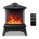 TOONLUPAL Electric Fireplace Heater with Remote 1500W Portable Freestanding Stove Heater Realistic Flame Effect 7 Colors 3 Brightness for Indoor Use