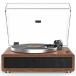 All-in-one Record Player Turntable with Built-in Speakers Vinyl Record Player Support Wireless Playback Auto Stop 33&45 RPM Speed RCA Line Out AUX in