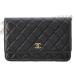 [ Chanel ]Chanel here Mark matelasse pearl shoulder chain wallet AP2579 black [ used ][ regular goods guarantee ]192605