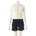  Chanel 2024SS здесь Mark здесь кнопка вязаный все in Jump костюм комбинезон P76875 черный × белый 34[ б/у ]