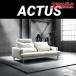 ACTUS/ actus five by five S2167 общий кожа 2 местный . широкий диван дверь . магазин 