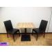  б/у кухня для бизнеса прямоугольник Cafe стол стул 2 ножек 3 позиций комплект черный W750×D600×H700mm W420×D480×H870mm магазин еда и напитки магазин 