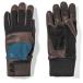 }GREEN CLOTHING зеленый механизм закрывания lWORK GLOVE ( Brown × голубой )( Work перчатка 5 пальцев перчатка )