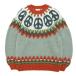 HAVE A GRATEFUL DAY ступица a решетка полный teilPEACE PATTERN KNIT CREW ( шалфей зеленый )(pe Roo вязаный )