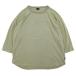 GOHEMPgo-hempl10oz JERSEY WIDE BASEBALL TEE 25-2 ( шалфей зеленый )( немного толстый. long TEE)