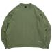 GOHEMPgo-hemplSWITCHING CREW NECK SMOOTH JERSEY ( оливковый зеленый )( большой .. cut Work. тонкий тренировочный )