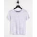 ǥ T ȥåץ Monki Simba cotton stripe t-shirt in lilac