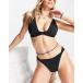 eisos lady's bottoms only swimsuit ASOS DESIGN mix and match twist side hipster bikini bottom in black