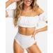 eisos lady's bottoms only swimsuit ASOS DESIGN mix and match high waist bikini bottom in white