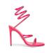  Rene * Caovilla lady's sandals shoes 100MM Crystal-Embellished Satin Wrap Sandals