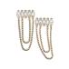 ˥եʡ ǥ ԥ ꡼ Rocky White Sapphire Chain Drop Earrings in 18K Gold Plated Sterling Silver