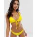 �G�C�\�X&nbsp;���f�B�[�X&nbsp;�g�b�v�̂�&nbsp;����&nbsp;ASOS&nbsp;DESIGN&nbsp;Shirred&nbsp;Tie&nbsp;Front&nbsp;Triangle&nbsp;Bikini&nbsp;Top&nbsp;in&nbsp;yellow