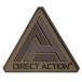 DIRECT ACTION милитари нашивка Logo Mark PVC patch липучка [ Brown ] милитари patch 