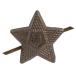  Czech army discharge goods pin z star shape studs diecutting katanuki type [ Gold / large ] Star studs belt leather skill leather craft raw materials 