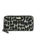  Kate Spade раунд застежка-молния длинный кошелек /CA55730/ белый × черный /KATE SPADE на следующий день рассылка возможно /207471