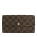  Louis Vuitton Damier *eben*porutofoiyu Sara * длинный кошелек /N61734/ Brown /LOUIS VUITTON на следующий день рассылка возможно /207369