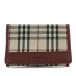  Burberry проверка * футляр для визитных карточек футляр для карточек / бежевый × красный /BURBERRY на следующий день рассылка возможно /214277
