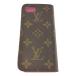 LOUIS VUITTON Louis Vuitton монограмма *IPHONE8 folio * смартфон кейс сумка /M61906/ Brown / подарок /b250430/556319