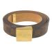 LOUIS VUITTON Louis Vuitton Damier * гибрид сельдерея и салата -rukyare кожаный ремень /M6802/ Brown / Gold металлические принадлежности / платье ремень /b250725/585328