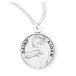 ̵Sterling Silver Patron Saint Medal Round St. Aidan with 20