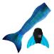  free shipping sun tail mermaid designer mermaid tail + swim for mono fins US size : JM - Adult Medium 8-10 color : blue parallel import 