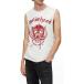 ̵John Varvatos Men's Cut Off Sleeves RAW Edge TEE-Motorhead Lockup, Salt, XXL¹͢