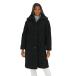 ̵RACHEL Rachel Roy Women's Faux Fur Button Long Coat, Black, Large¹͢