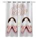 ̵Blackout Curtains 90 Inch Length, 2 Panels Set Happy Easter Cute Bunny Rabbit Thermal Insulated Darkening Curtains for Bedroom Wooden ¹͢