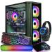  бесплатная доставка STGAubron Gaming Desktop PC,AMD Ryzen 7 5700X up to 4.6G,32G DDR4,GeForce RTX 3060 Ti 8G GDDR6,1T SSD,WiFi,BT 5.0,RGB Fan x 7,RGB Keyb параллель импорт 