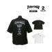 SALE Thrasher футболка THRASHER Tour Logo S/S T-SHIRTS короткий рукав TEE большой Silhouette большой размер relax Fit мужской женский унисекс 