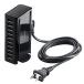  Elecom USB зарядное устройство 60W ( всего максимальная мощность ) USB-A×10 черный EC-ACD04BK