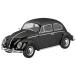  синий остров культура обучающий материал фирма 1/32 приятный pra зажим комплект No.20-BK Volkswagen Beetle черный цвет разделение завершено пластиковая модель ( автомобиль )