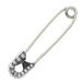  Chrome Hearts колье верх SAFETY PIN S P DMND маленький безопасность булавка размер :SMALL PAVE diamond серебряный колье верх б/у SJ02