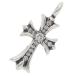  Chrome Hearts TNY CRSF P DMND Thai колено fato Cross PAVE diamond подвеска серебряный колье верх б/у SJ02