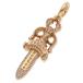  Chrome Hearts колье верх 22K DBL DAGGER P DIA 22K двойной daga-PAVE diamond Gold колье верх б/у SJ02