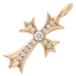  Chrome Hearts колье верх 22K TNY CRSF P DMND Thai колено fato Cross PAVE diamond подвеска Gold колье верх б/у SS07
