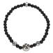  Chrome Hearts размер :4mm 4mm BEAD оникс бисер браслет б/у FK04