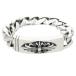  Chrome Hearts размер :13LINK ID FLORAL CRS цветочный Cross ID Classic серебряный браслет б/у OS06