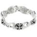  Chrome Hearts размер :6LINK CROSS LINK Cross ссылка серебряный браслет б/у SJ02