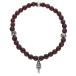  Chrome Hearts 6mm BEADdaga-s tuck имеется гранат бисер браслет б/у OK15