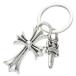  Chrome Hearts CH CRS SML&amp;No5 DGGR маленький CH Cross #5daga- кольцо для ключей серебряный кольцо для ключей б/у NO05
