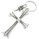  Chrome Hearts CH CRS LG&amp;No5 DGGR Large Cross #5daga- кольцо для ключей серебряный кольцо для ключей б/у SJ02