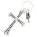  Chrome Hearts CH CRS LG&amp;No5 DGGR Large Cross #5daga- кольцо для ключей серебряный кольцо для ключей б/у HJ12