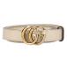  Gucci ремень размер :85 409417 GGma-monto двойной G пряжка кожа narrow ремень б/у BS99