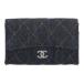  Chanel футляр для карточек 26SS Classic fla Denim футляр для карточек б/у SB01