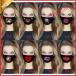  менять оборудование для маска 2 шт. комплект костюмированная игра Halloween Uni -k... маскарадный костюм party товары поверхность белый интересный взрослый женщина мужчина . рисунок 3D принт 