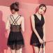  купальный костюм женский One-piece гонки накладка имеется тросик есть шорты body type покрытие взрослый симпатичный модный надеты .. горячие источники морская вода . бассейн мама купальный костюм 