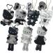  Sanrio Hello Kitty эмблема Angel стиль выше кожзаменитель очарование мягкая игрушка kalabina держатель белый чёрный Monotone 