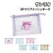  Sanrio 3P прозрачный сетка сумка SR-554421 /.... Nami da черный mi Cinnamoroll Hello Kitty Pochacco рукоятка gyo Don Pom Pom Purin 3 карман сумка 